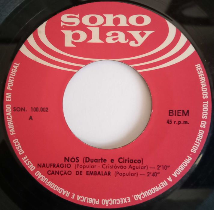Duarte & Ciríaco	- - - - -	Nós - Canções Populares	- - - - -	EP