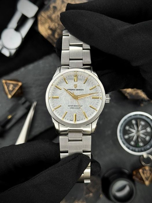 Годинник наручний | Pagani Design PD-1734 Silver-White водонепроникний