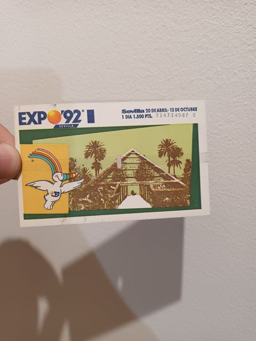 Antigo bilhete infantil expo 92 sevilha