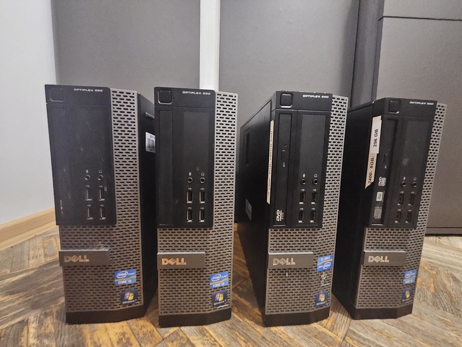 4 komputery Dell OPTIPLEX 990 + windows w zestawie