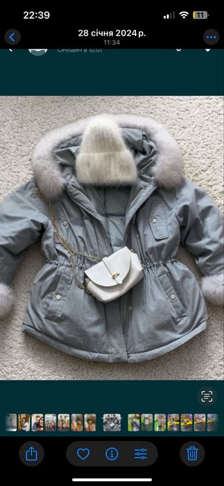 Куртка пухова парка зимова жіноча