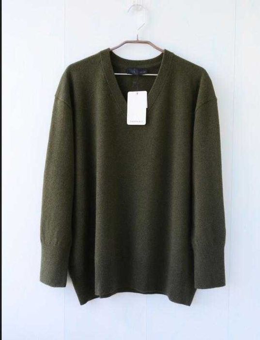 Вовняний джемпер, светр оверсайз zara, вовна