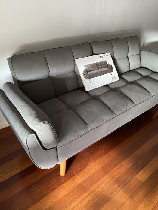 Sofa cama cinza rato