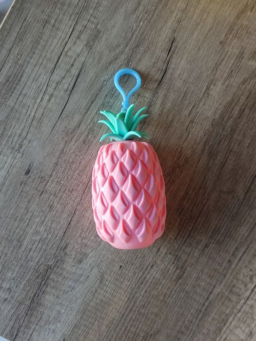 Silikonowa portmonetka etui na drobiazgi breloczek ananas z zamkiem błyskawicznym