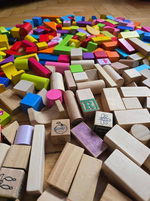 Klocki drewniane mix