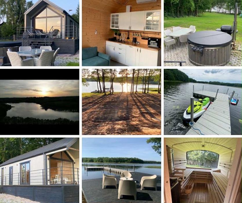 Domki całoroczne nad jeziorem | Sauna • Jacuzzi • pomost•Kaszuby K