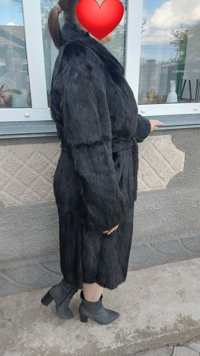 Норкова натуральна  шуба без капюшону