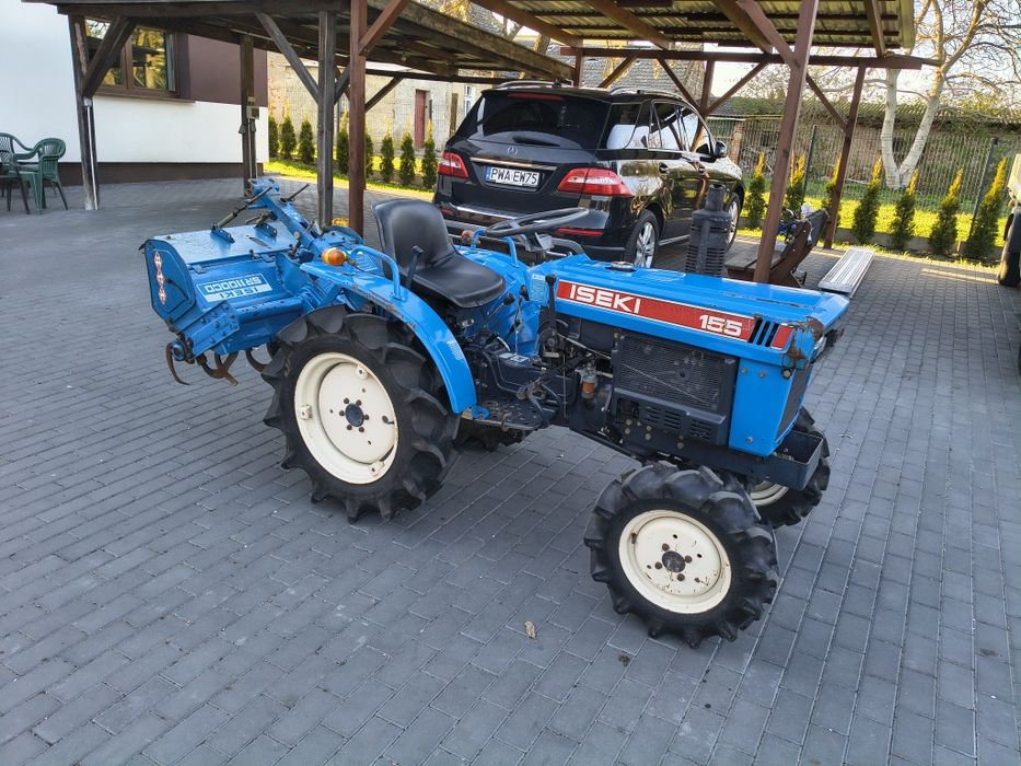 Mini Traktorek Iseki TX155 15km 3cylindry 4x4 z glebogryzarką 110cm Orginal
