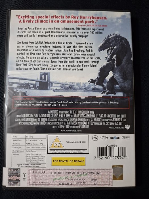 DVD The Beast From 20.000 Fathoms.