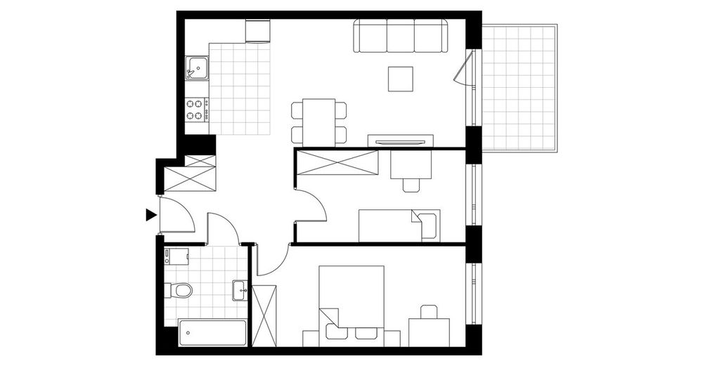 3-pokojowe mieszkanie 55m2 + balkon