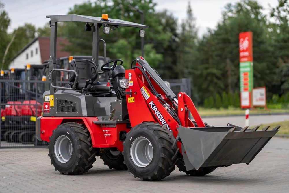 Ładowarka przegubowa silnik KUBOTA 1000 kg udźwig + łyżka + widły