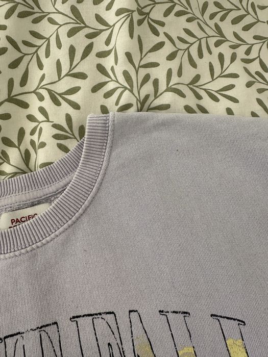Fioletowa damska liliowa bluza nadruk styl vintage Pull&Bear XS 34