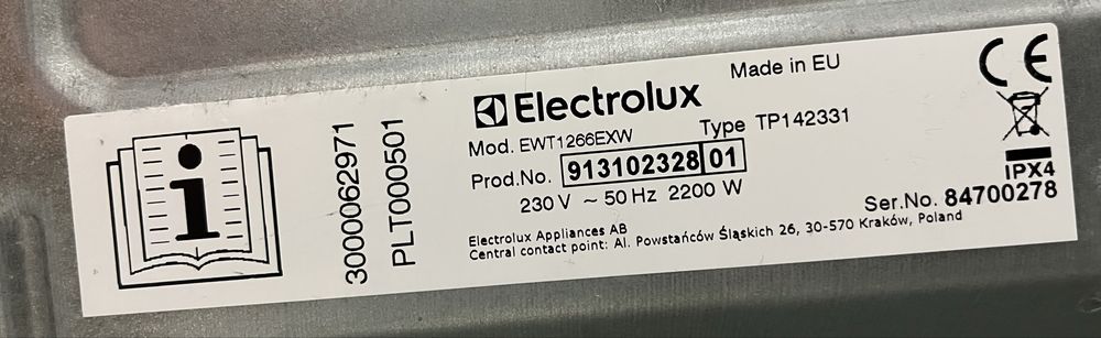 Programator panel Electrolux