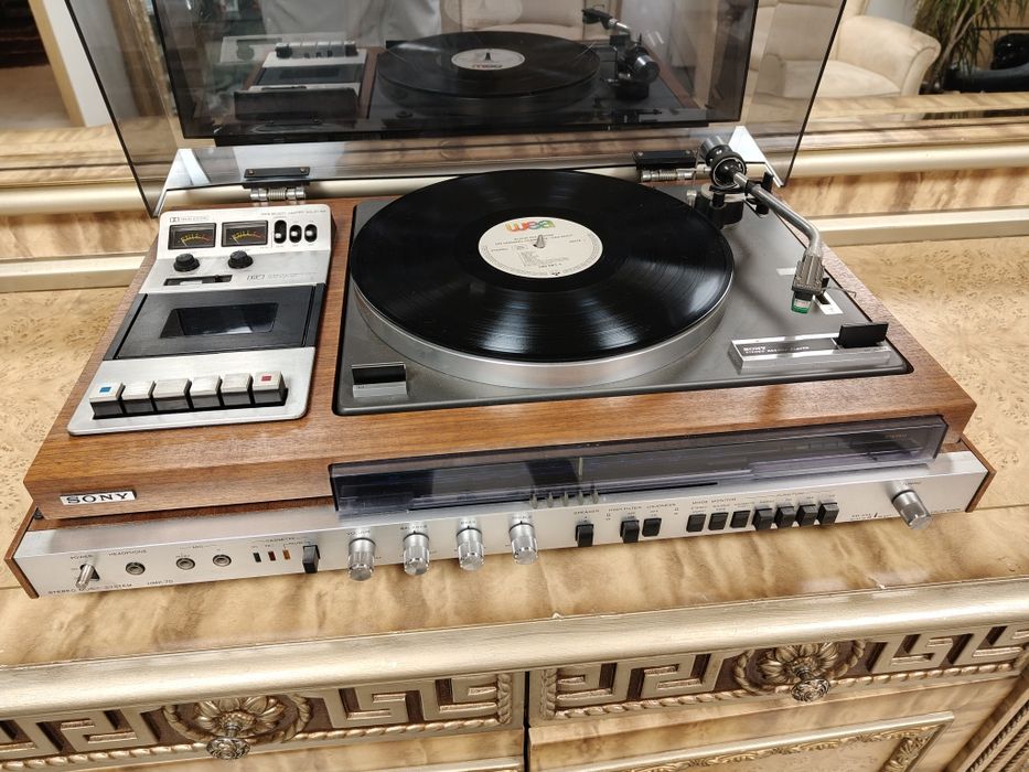 Piękne Kombo 4w1 Sony HMK-70 gramofon wzmacniacz magnetofon radio stan b