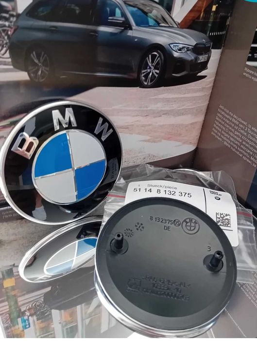 Znaczek Emblemat Logo do BMW E91 E92 E93 E70 E71 E87 E88 E63 E64 82mm 51148132375 super jakość