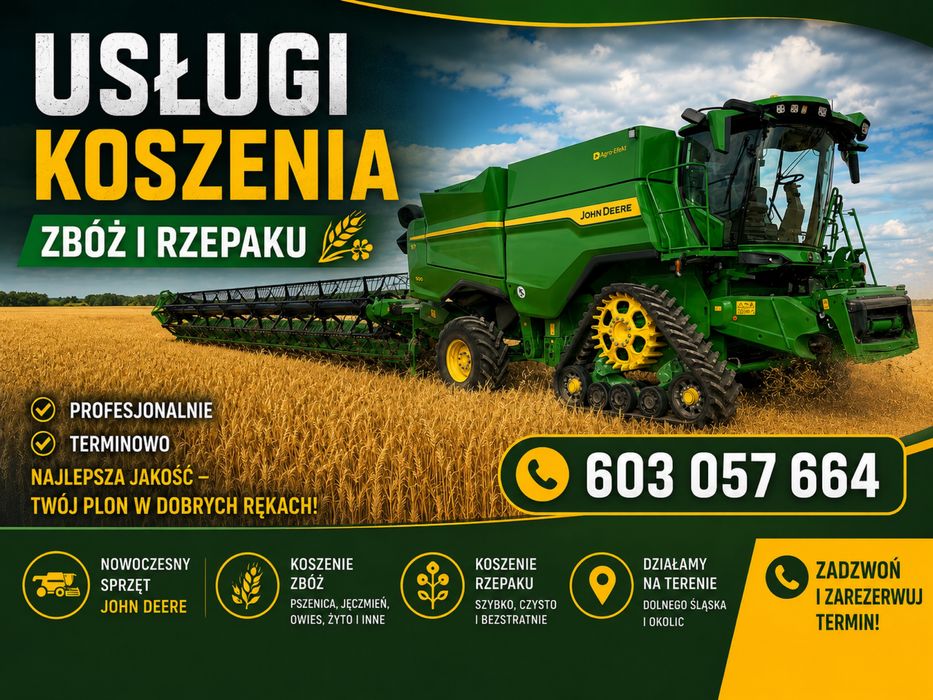 Usługa koszenia zbóż