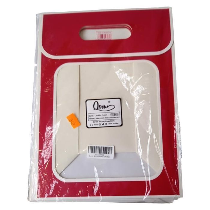 Torebki na prezenty z uchwytami czerwone 6szt $