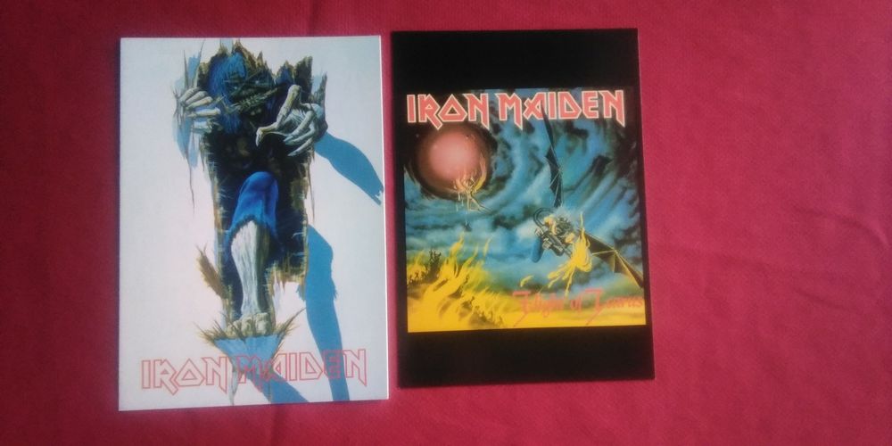 14 vintage postais Iron Maiden. Derek Riggs