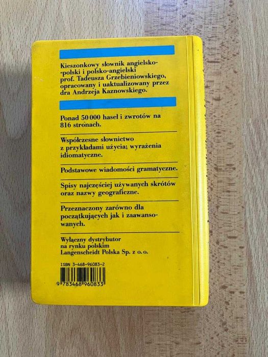 Słownik kieszonkowy polsko aniegielski, angielsko polski