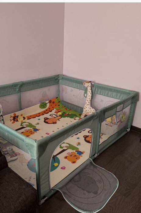 Дитячий манеж  150х180 см Салатовий з малюнками