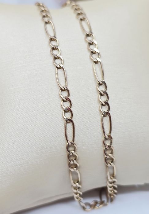 Złoty łańcuszek splot figaro próba 375 Używane