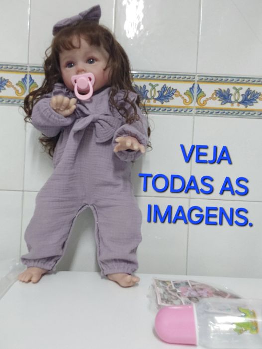 BONECA BONITA,REAL REBORN MACIA.Casa,Quarto,Sala,Aniversário,Didático.