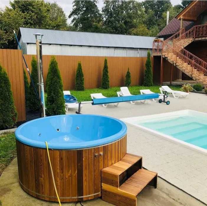 Купіль з джакузі. Чан на дровах.