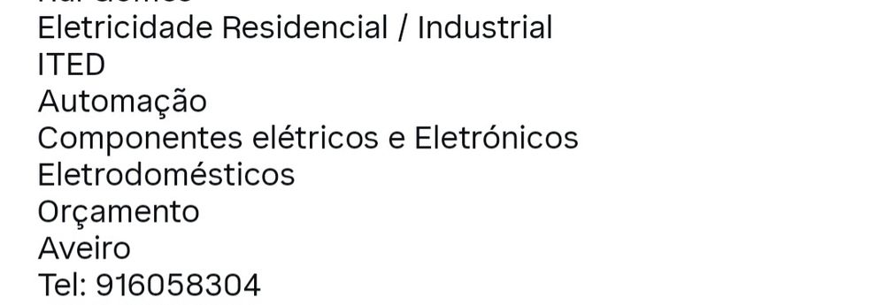 Electricista residencial e industrial etc