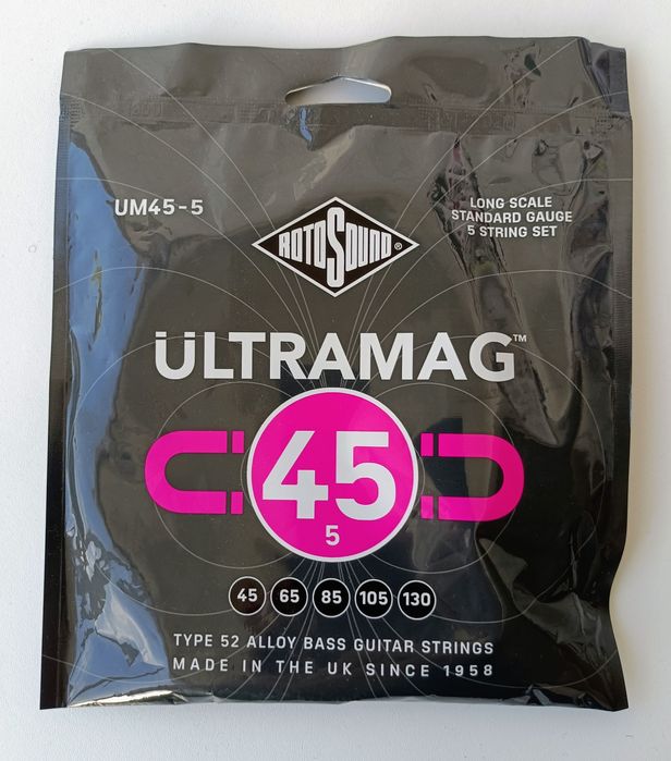 Cordas Baixo elétrico Rotosound Ultramag  UM45-5 Strings