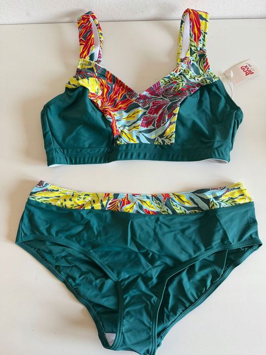 B.P.C bikini typu minimizer zielone bez fiszbin wzory r.48 95D