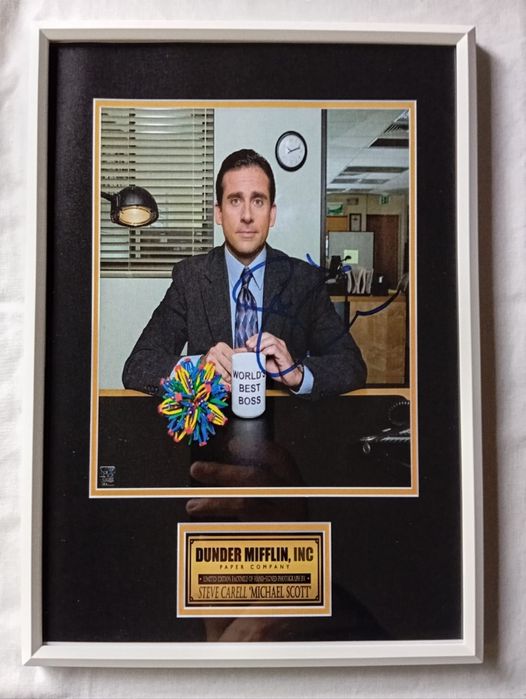 Moldura Série The Office Michael Scott com Autógrafo (A4)