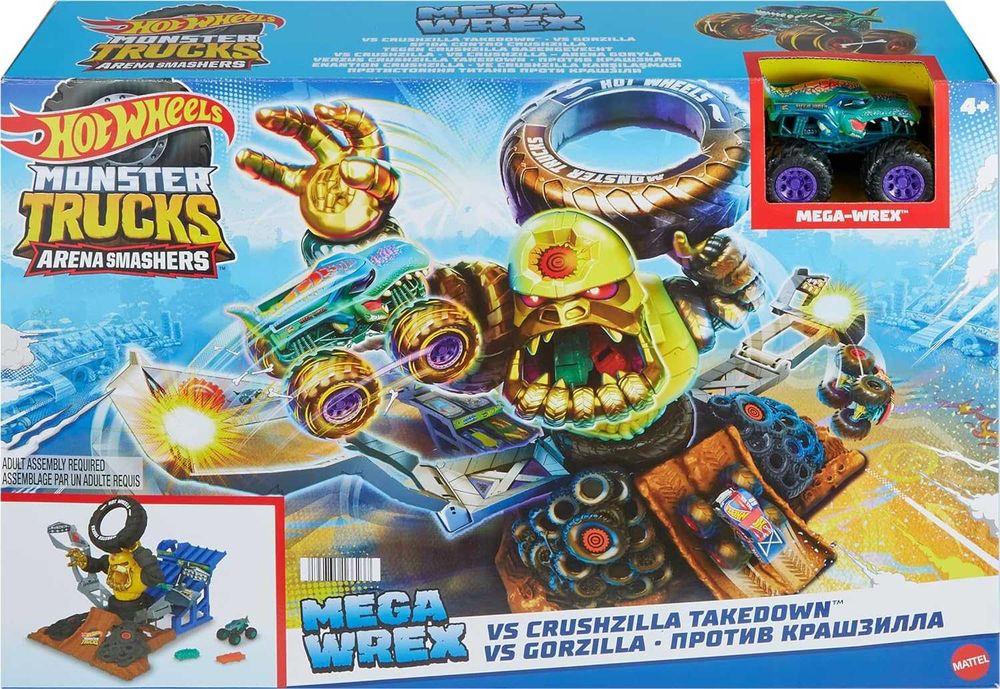 Трек Хот Вилс Атака Крашзилы арена Hot Wheels Monster Arena Crushzilla