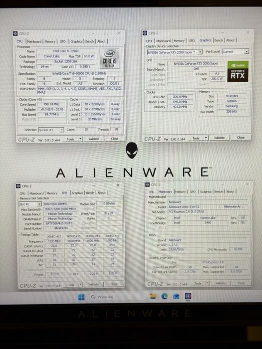 Laptop Alienware 51m-R2 | i9-10900 | Rtx 2080 Super 200W