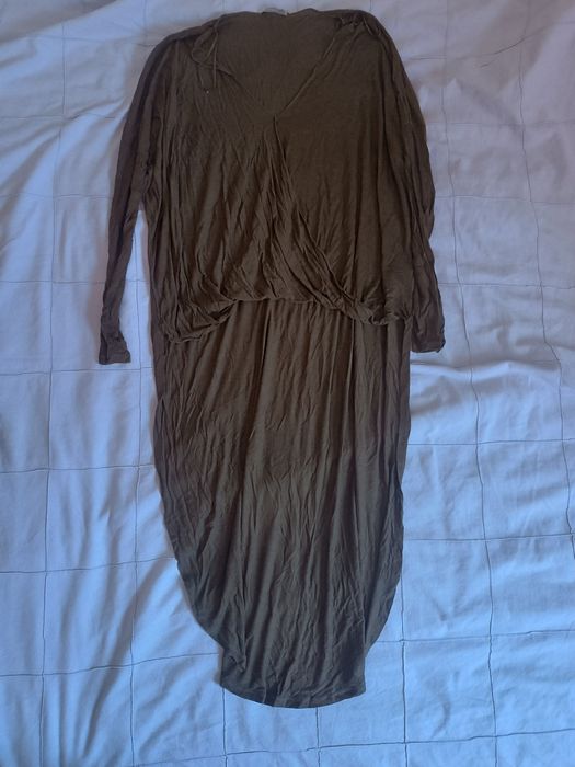 Blusa comprida verde Zara