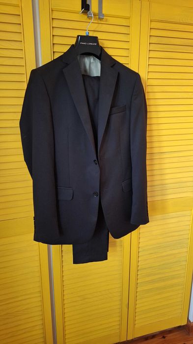 Czarny garnitur męski/młodzieżowy Fit Super Slimna Studniówkę lub na i