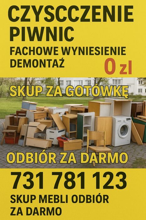 Skup/Odbiór za Darmo Mebli, RTV, AGD odbiór 24/7