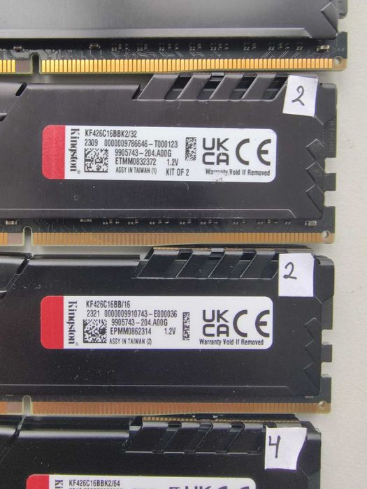 Оперативна пам’ять Kingston Fury DDR4-2666 32 ГБ/64 ГБ