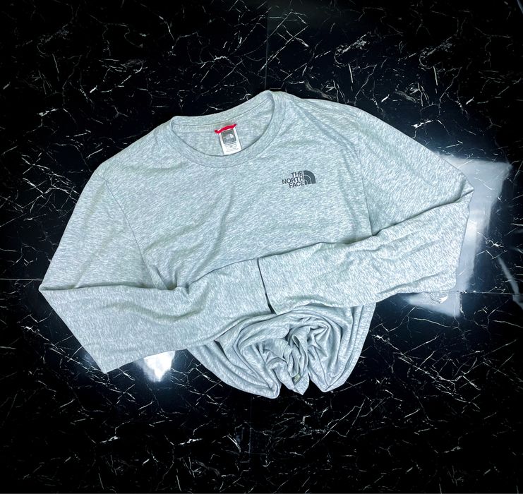 (S) The North Face Nowa Szara Męska Bluza z Długim Rękawem Longsleeve