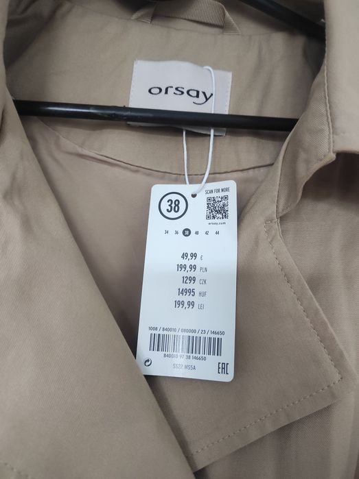 Krótki płaszcz Orsay rozm. 38