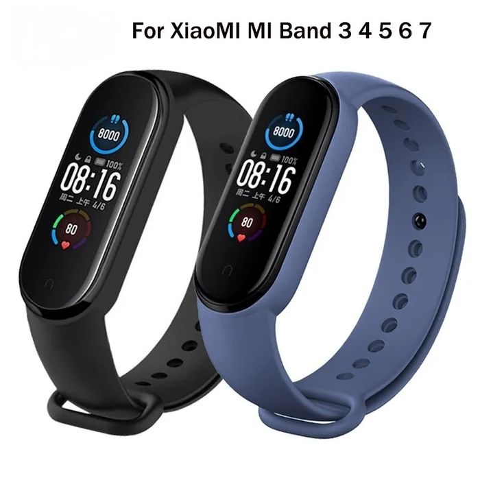Силиконовый браслет Mi Band 7 6 5 4 3