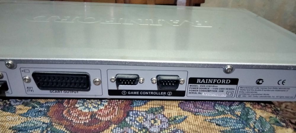 DVD Rainford dvd-3103 divx