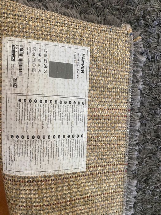 Tapete 1,33 x 1,95 cinza