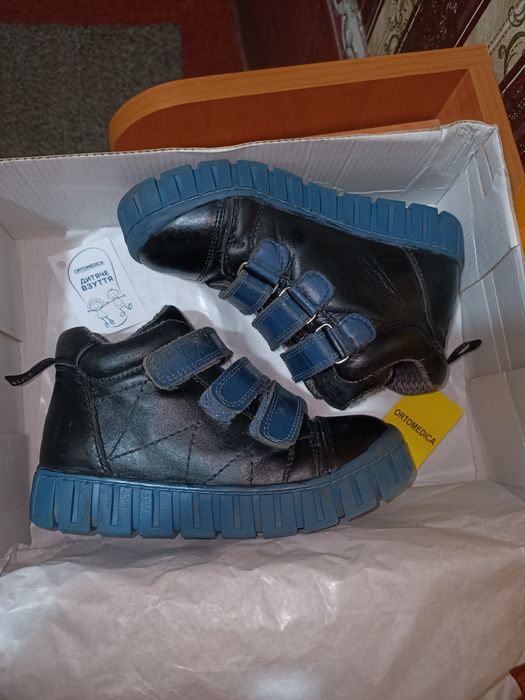 Дитячі ортопедичні черевики Ortomedica 250-06 профілактичні сині