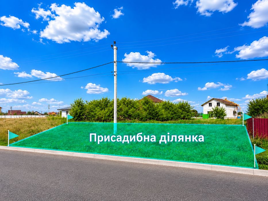 Продаж земельної ділянки біля озера — 7 соток під забудову, с. Бузова
