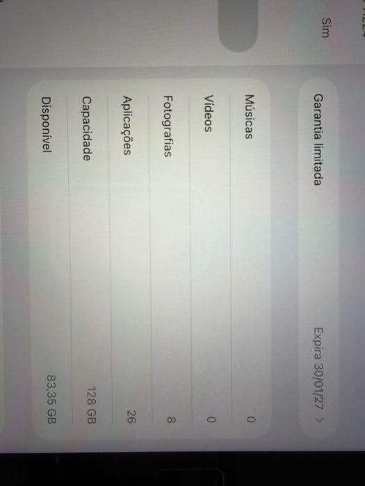 Ipad A16 128GB com garantia