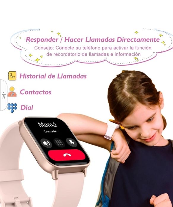 Relógio inteligente crianças 4G, Smartwatch GPS e chamadas, relógio l