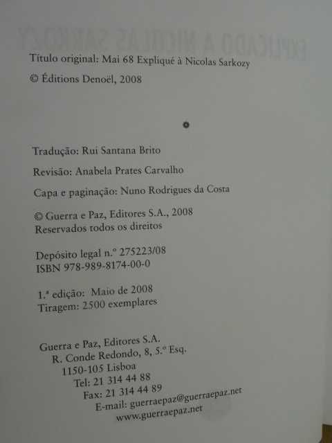 O Maio de 68 Explicado a Nicholas Sarkozy de Raphaël Glucksmann - 1ª E