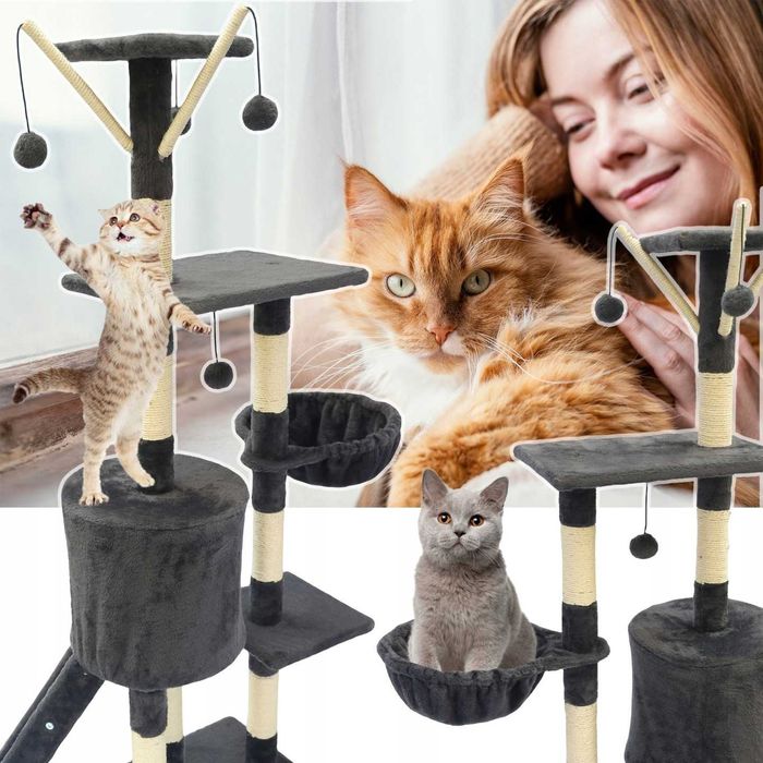 Когтеточка висока,  кігтеточка 138 см, дряпак для кота, будиночок кота