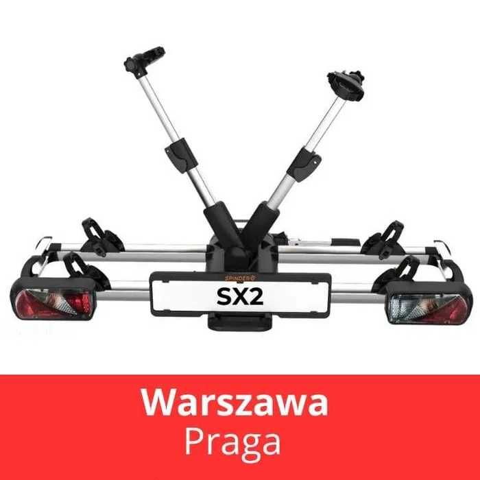 Bagażnik rowerowy uchwyt platforma na hak 2 rowery Spinder SX2 13-PIN