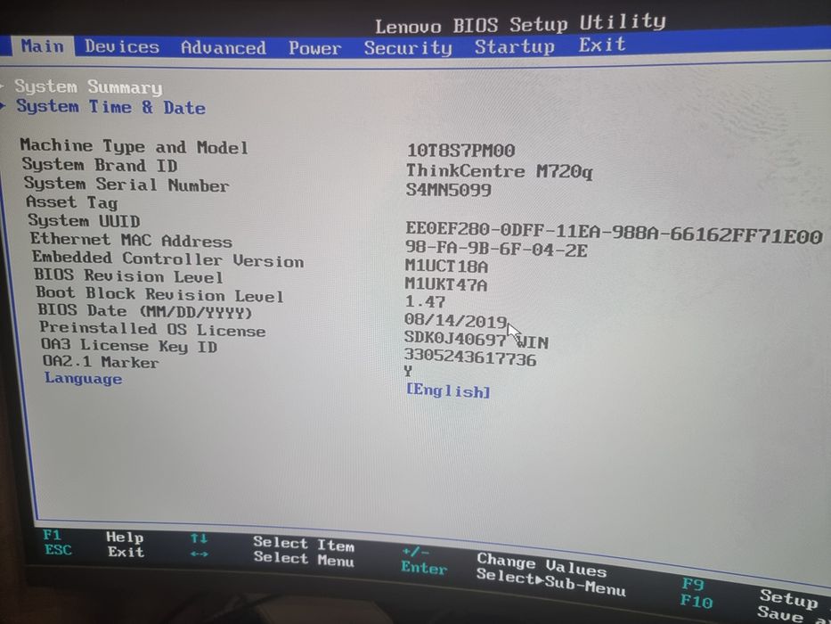 Неттоп , мини пк , Lenovo ThinkCentre M720q G5400T/ 0 RAM/ 0 SDD